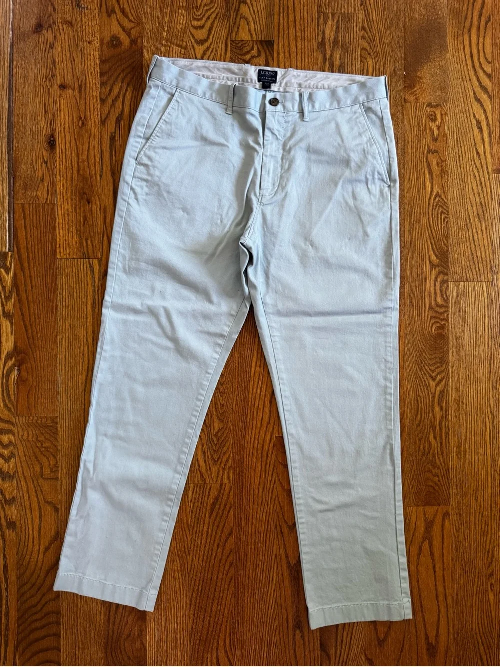 J.Crew Flex Sutton Chino Pants Men’s 34x30 Light Gray Stretch Slim Fit Casual